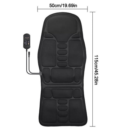 8 Modes Massage Cushion Full Back Car Chair-Seat Pad Mat Neck Heat Massager UK