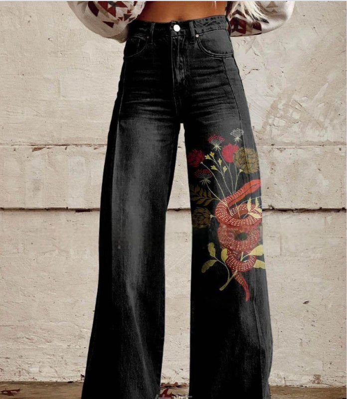 Hot Selling Plus Size Women's Casual Pants Thin Imitation Jeans
