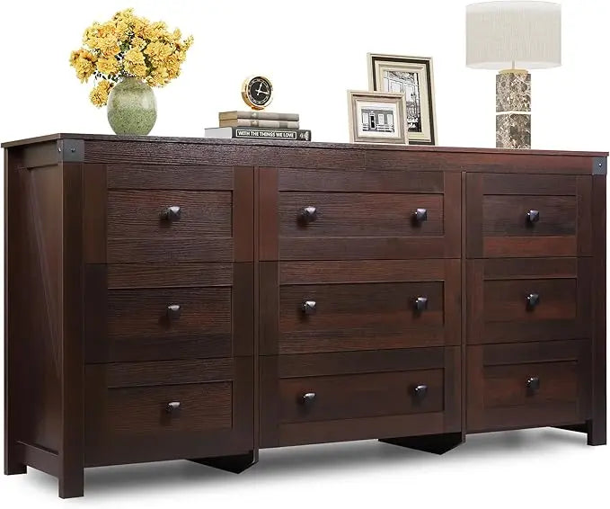 Farmhouse Dresser for Bedroom,Dresser Storage Organizer, Wood Chest of Drawers for Bedroom, for Living Room, Hallway
