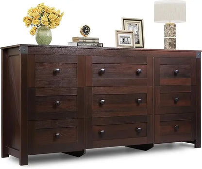 Farmhouse Dresser for Bedroom,Dresser Storage Organizer, Wood Chest of Drawers for Bedroom, for Living Room, Hallway