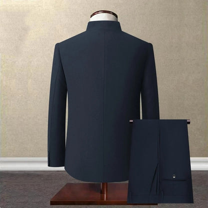 Youth Slim Fit Chinese Stand Collar Suit