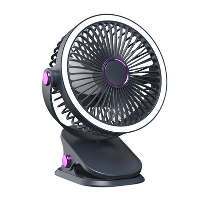 Clip Fan USB Lighting Desktop Household Fan Portable