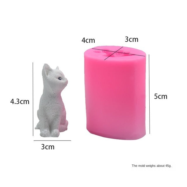 DIY Baking Tools Cat Candle Moulds