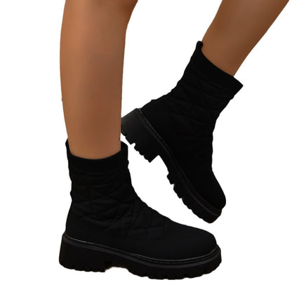 Flying Woven Plus Size Thick Bottom Casual Outdoor Martin Boots