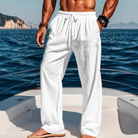 Breathable Cotton-Linen Loose-Fit Casual Sports Trousers