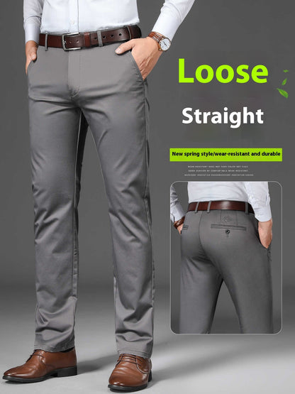Business Non-ironing Stretch Men's Thin Straight Casual Pants