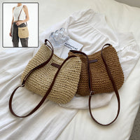 Niche Design Vacation Straw Tote Bag