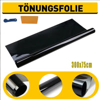 Sunscreen Film 75 X 300cm Deep Black
