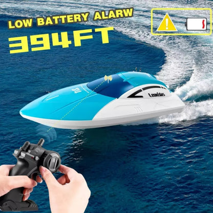 2025 RC-Boot, Ferngesteuertes Boot Fur Kinder Und Erwachsene, 2,4 GHz, Rennboote Fur Pools Und Seen, Alarm Bei Niedrigem Batteriestand, Kenterwiederherstellung, 2 Wiederaufladbare Battery