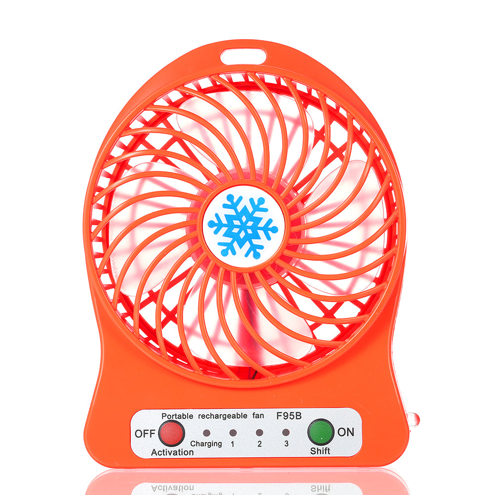 Portable Rechargeable LED Light Mini USB Charging Table Fan Speed Regulation Mode Lighting Function LED Refrigeration Air Cooler 3