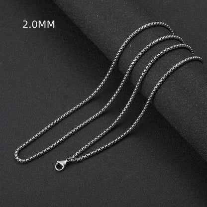 Stainless Steel Square Pearl Necklace
