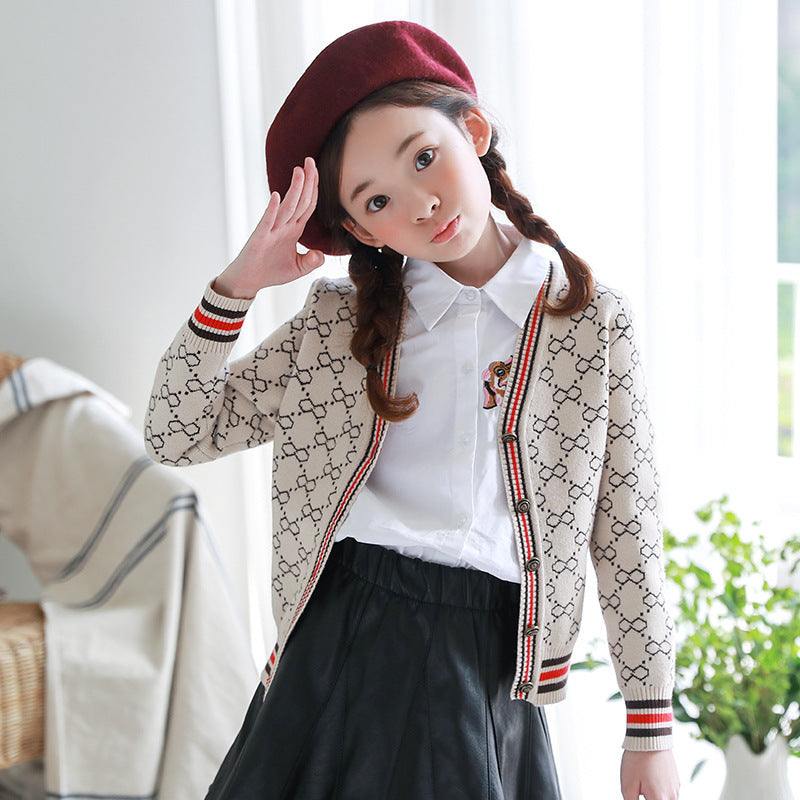 Children's knitted cardigan
