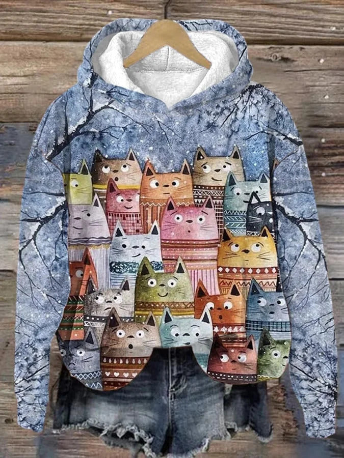 Comfortable And Versatile Fashion Printed Hoodie