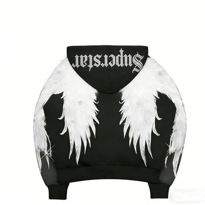 Fashion Casual Printed Polyester Sweater
