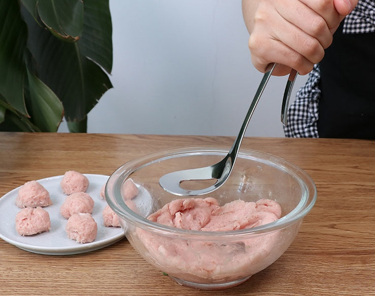 Stainless Steel Meatball Maker – Non-Stick Meatball & Melon Baller Scoop