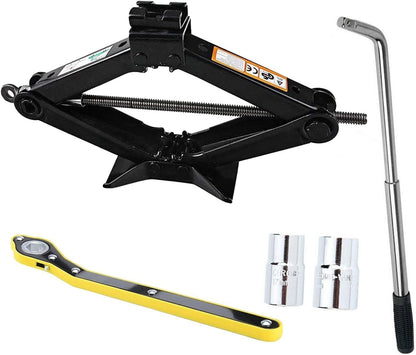 Scissor Jack For Car, 2 Ton Car Jack Kit - Tire Jack,Smart Mechanism With