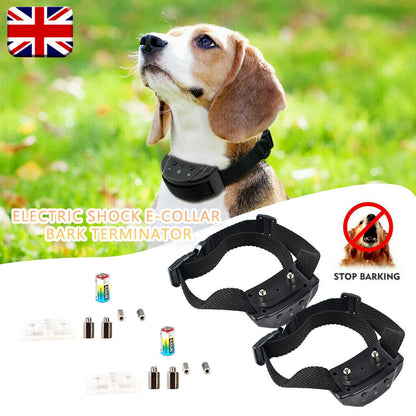 Dog Training Pet Collar Electric Anti E-Collar Shock Bark Barking Stop Control