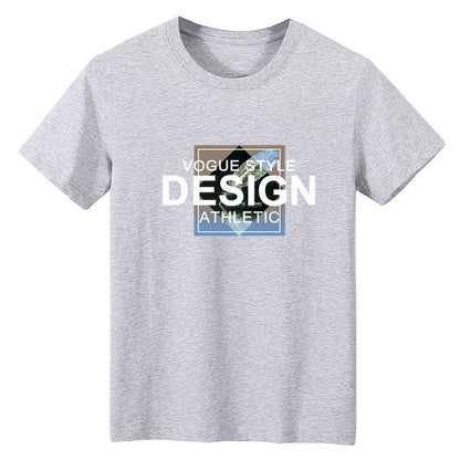 Men's Short-sleeved T-shirt Summer Ice Silk Casual Print Top