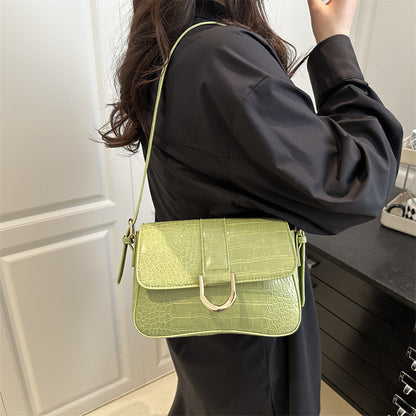 Advanced Texture Underarm Retro Style Fashionable Vachette Clasp Women's Shoulder Bag