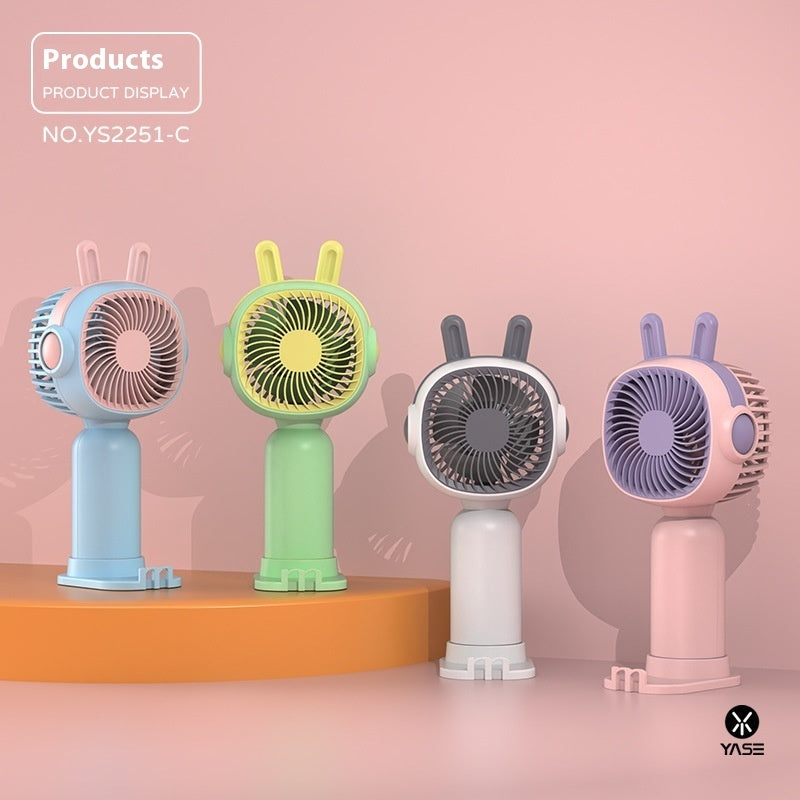 Portable Handheld USB Mini Cartoon Rechargeable Small Fan