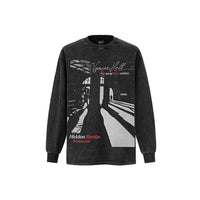New Real Shot American Fashion Brand Printed Long Sleeve T-shirt