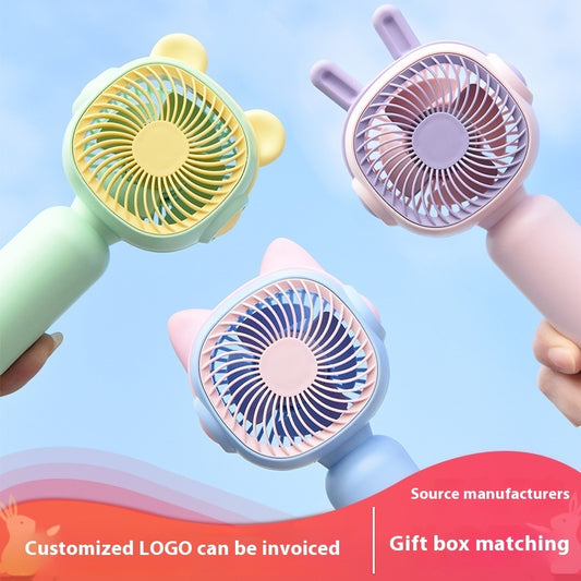 Portable Handheld USB Mini Cartoon Rechargeable Small Fan