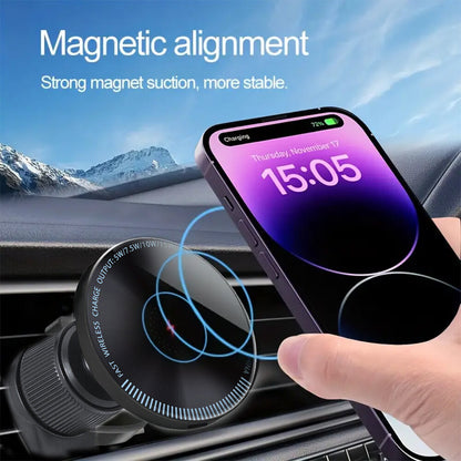 Magnetic Wireless Car Charger Mount Holder Magsafe For15 14 13 12