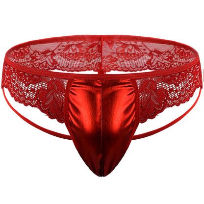 Men's Underwear Briefs Leather Lace