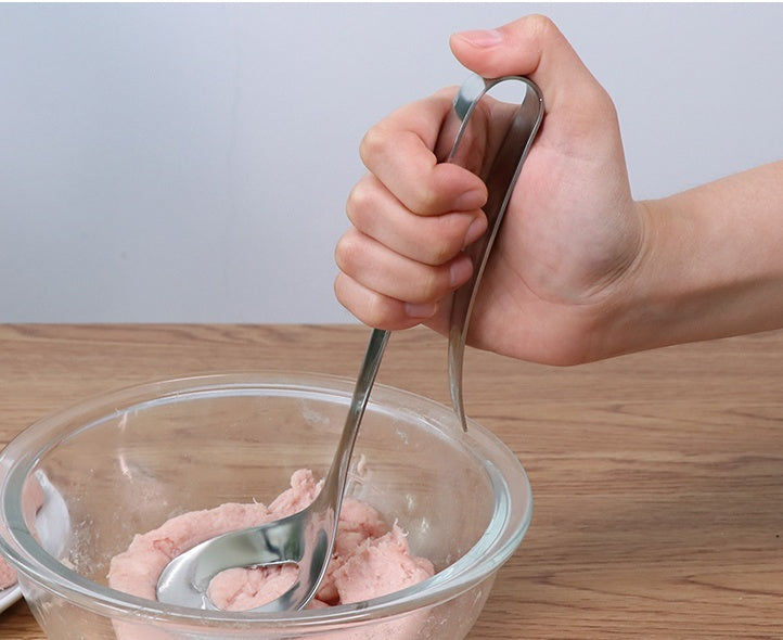 Stainless Steel Meatball Maker – Non-Stick Meatball & Melon Baller Scoop