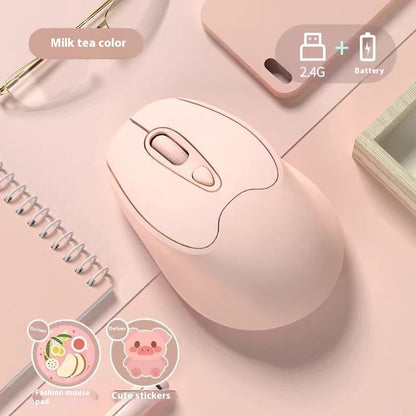 Dual-mode Bluetooth Wireless Mouse Charging Mute Office Game Applicable To Mobile Phones And Tablets