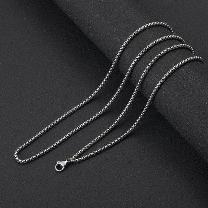 Stainless Steel Square Pearl Necklace
