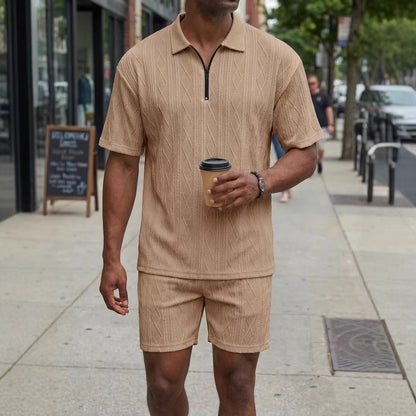 Men's Polo Shirt Casual Short-sleeved Shorts Sports Suit