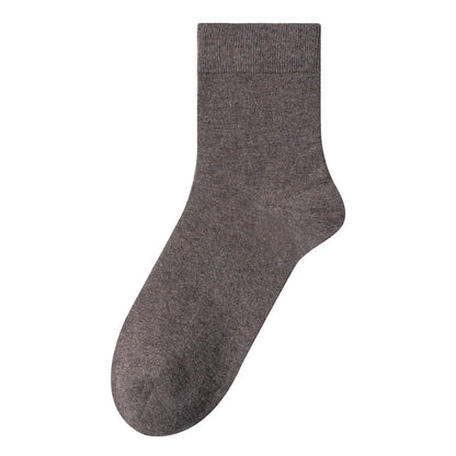 Mens Mid-Calf Cotton Socks With Odor-Resistant Properties