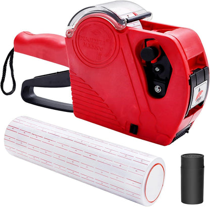 Pricing Tag Gun Red Price Label -11 Label Rolls Stickers-Spare Ink Supermarket