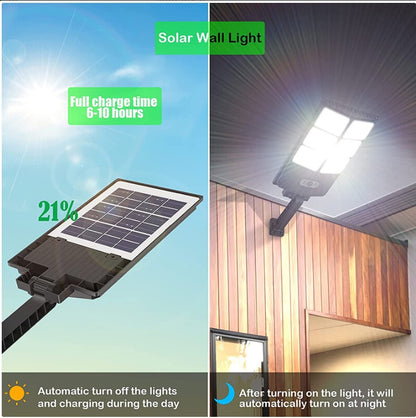 Commercial  504 LED Outdoor Dusk To Dawn Solar Street Light Road Lamp