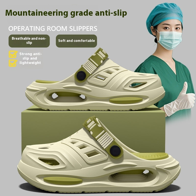 Slippers Men's Summer Outdoor Hole Shoes Deodorant And Non-slip