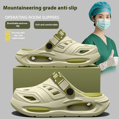 Slippers Men's Summer Outdoor Hole Shoes Deodorant And Non-slip