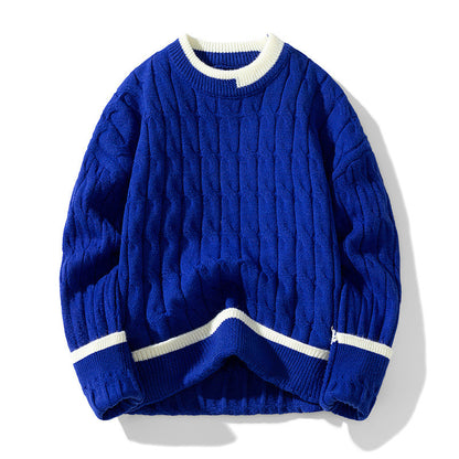 Fake Two Pieces Sweaters Men's Autumn And Winter New Bottoming Sweater