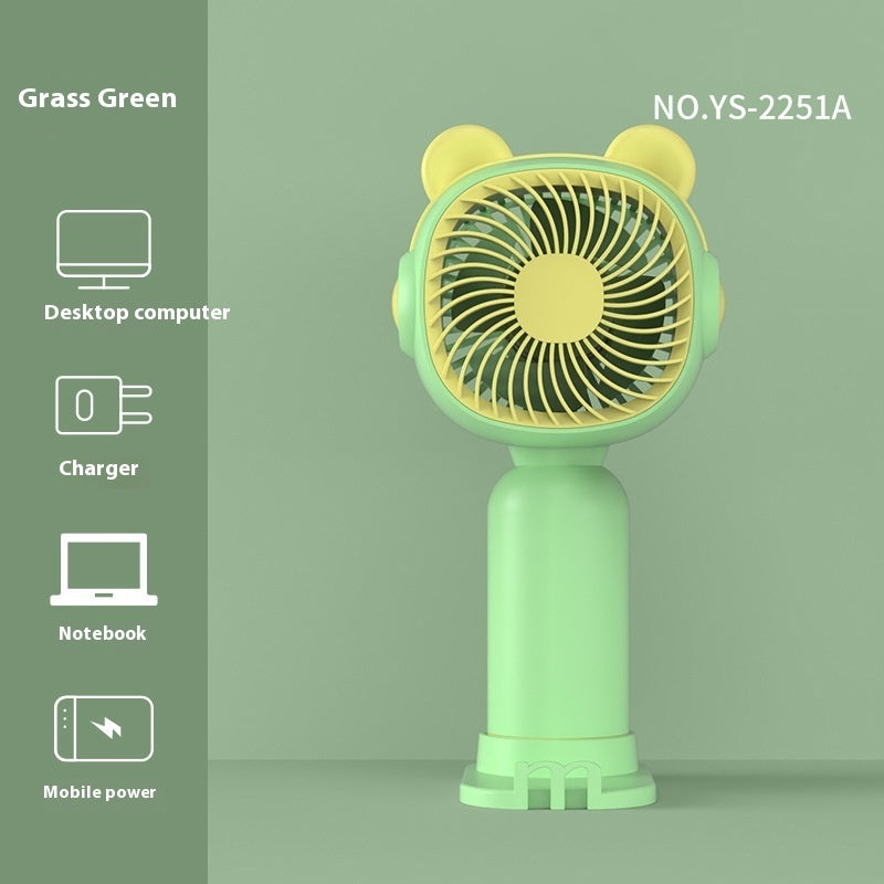 Portable Handheld USB Mini Cartoon Rechargeable Small Fan