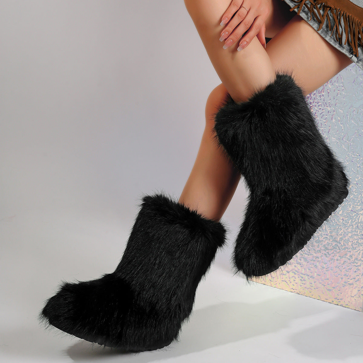 Snow Boots Middle Boots Furry Boots