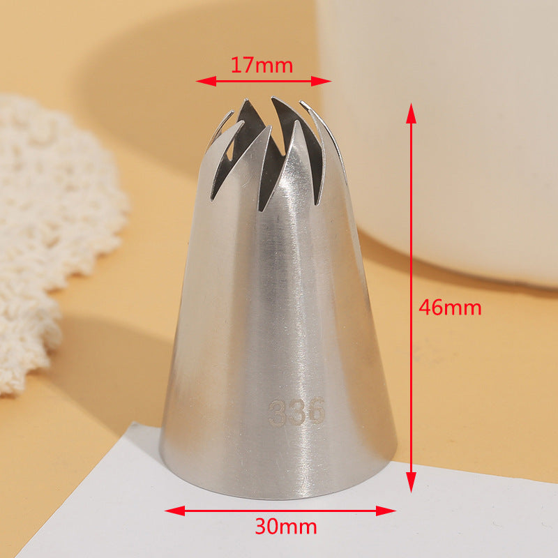 336 Rotating 8 Teeth Decorating Nozzle 304 Stainless Steel Cake Baking Tools