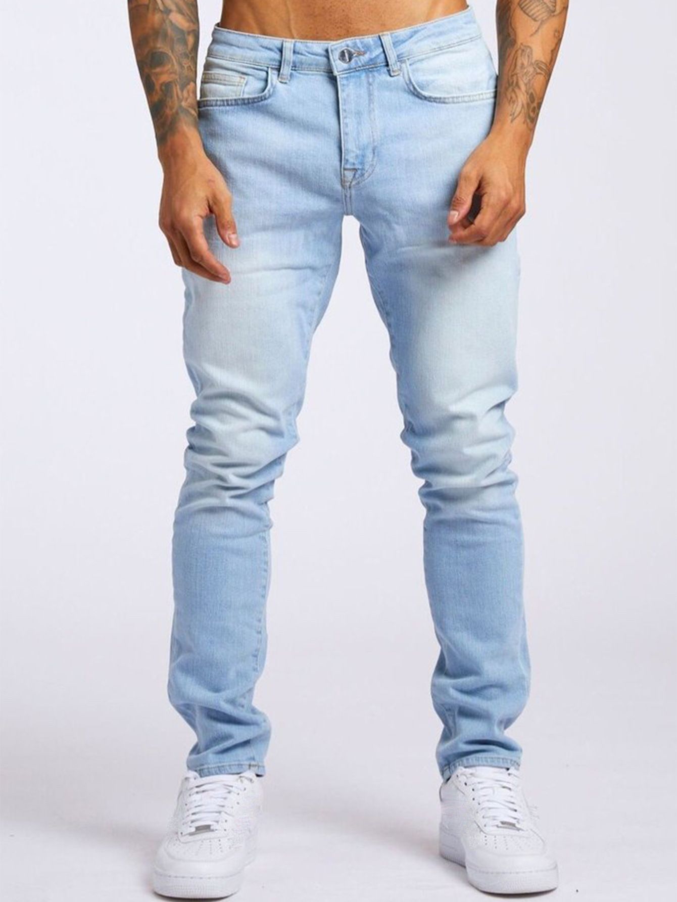 New Mens Slim-fit Denim Trousers
