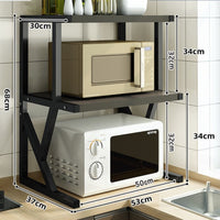2 3 Tier Microwave Oven Rack Stand Storage Holder Kitchen Corner Shelf Black