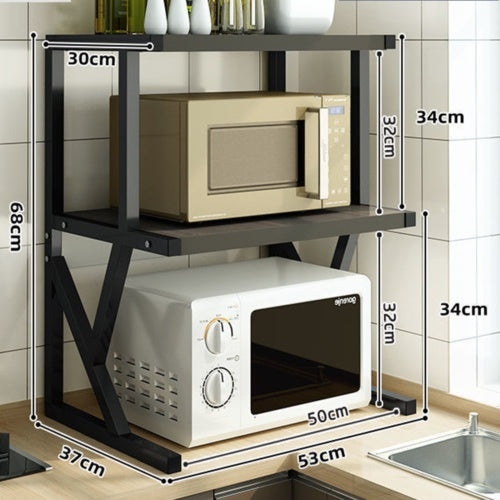 2 3 Tier Microwave Oven Rack Stand Storage Holder Kitchen Corner Shelf Black