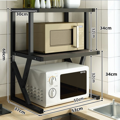 2 3 Tier Microwave Oven Rack Stand Storage Holder Kitchen Corner Shelf Black