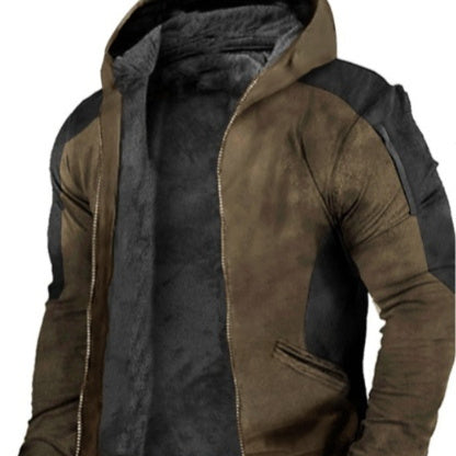 Men's Double-layer Thick Velvet Cotton-padded Jacket Thermal Cotton Coat