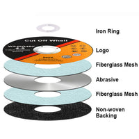 115mm ULTRA THIN 1mm METAL CUTTING BLADE DISC FOR STEEL & STAINLESS ANGLE50PCS