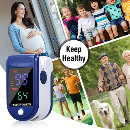 Finger Pulse Oximeter Blood Oxygen Saturation Meter SpO2 Heart Rate Monitor UK