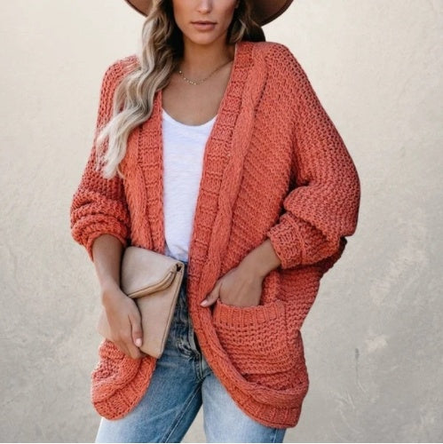Long-sleeved cardigan in a long-sleeved cardigan