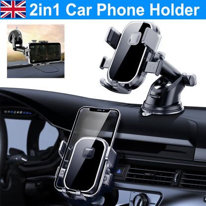 Universal Car Phone Holder 360 Windscreen Suction Mount GPS Stand Cradle UK NEW